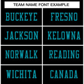 Custom Black Aqua-Black Classic Style Authentic Football Jersey